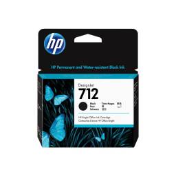 HP 712 - 80 ml - negro - original - DesignJet - cartucho de tinta - para DesignJet Studio, T210, T230, T250, T630, T650