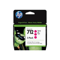 HP 712 - Paquete de 3 - 29 ml - magenta - original - DesignJet - cartucho de tinta - para DesignJet Studio, T210, T230, 