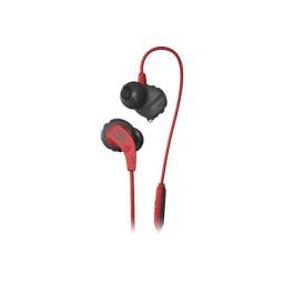 JBL Endurance RUN - Auriculares internos con micro - en oreja - cableado - conector de 3,5 mm - rojo