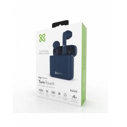 Klip Xtreme TwinTouch KTE-010 - Auriculares internos con micro - en oreja - Bluetooth - inalámbrico - azul