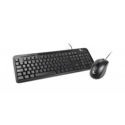 Xtech - Keyboard and mouse set - Wired - Spanish - USB - Black - Multimedia XTK-301S