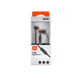 JBL T110 - Auriculares internos con micro - en oreja - cableado - conector de 3,5 mm - negro