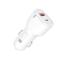 CARGADOR USB R�PIDO AUTO 20W+QC 3.0 USB A QC 3.0 + USB CPD (SIN CABLE) - ROCA TO GO