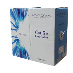 CABLE UTP INTERIOR INNOVA BOBINA 305M - 14075I - CAT5E - 100% COBRE - BLANCO