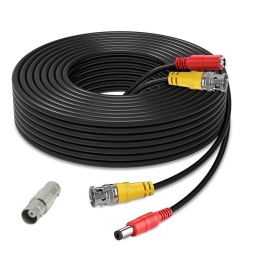 CABLE PARA CAMARAS CCTV BNC 20 METROS EXTERIOR + UNION REGALO