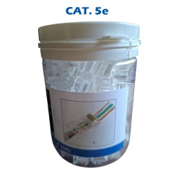 CONECTOR PASANTE RJ45 100 UNIDADES CAT5E