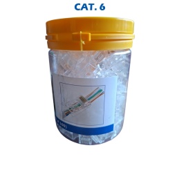 CONECTOR PASANTE RJ45 100 UNIDADES CAT6