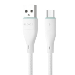 CABLE USB-A A MICRO-USB 2MTS 2.4A PVC - BLOOX - BLANCO