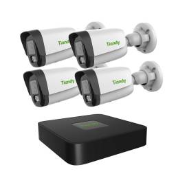 KIT TIANDY AK SERIES NVR 4CH POE + 4 C�MARAS 2MP