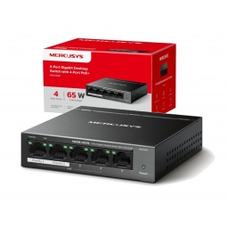 SWITCH ETHERNET 5 PORTS MERCUSYS 4 POE GIGABIT - MS105GP