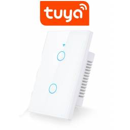 Interruptor De Luz Tctil Tuya Smart 2 Ch Wifi App
