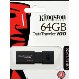 PENDRIVE KINGSTON 64GB DATA TRAVELLER 100 G3 3.0
