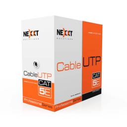 CABLE UTP CAT 5E EXTERIOR 305M NEXXT NEGRO 100% COBRE