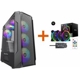 GABINETE LEO + FANS KIT 3 EN 1 DR12 PRO DARKFLASH