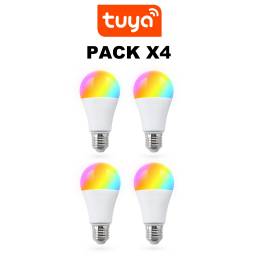 LAMPARA LED WIFI RGB+W TUYA SMART 9W KIT X4