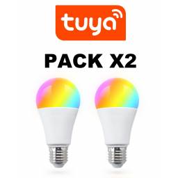 LAMPARA LED WIFI RGB+W TUYA SMART 9W KIT X2