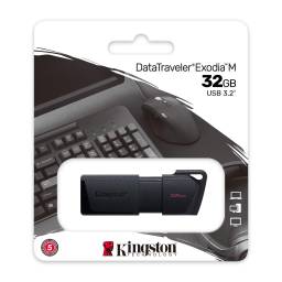 PENDRIVE KINGSTON 32GB EXODIA M DATA TRAVELER 3.2 NEGRO