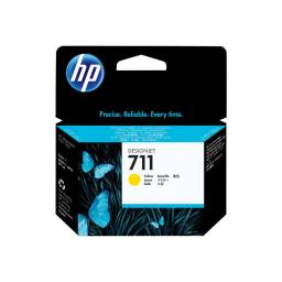 HP 711 - 29 ml - amarillo - original - DesignJet - cartucho de tinta - para DesignJet T100, T120, T120 ePrinter, T125, T