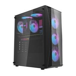 GABINETE DARKFLASH DK352 BLACK PLUS CON 4 FANS ARGB