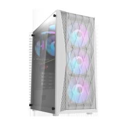 GABINETE DARKFLASH DK352 WHITE CON 4 FANS ARGB