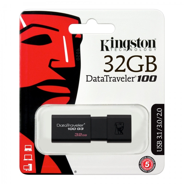 PENDRIVE KINGSTON 32GB DATA TRAVELLER 100 G3 3.0