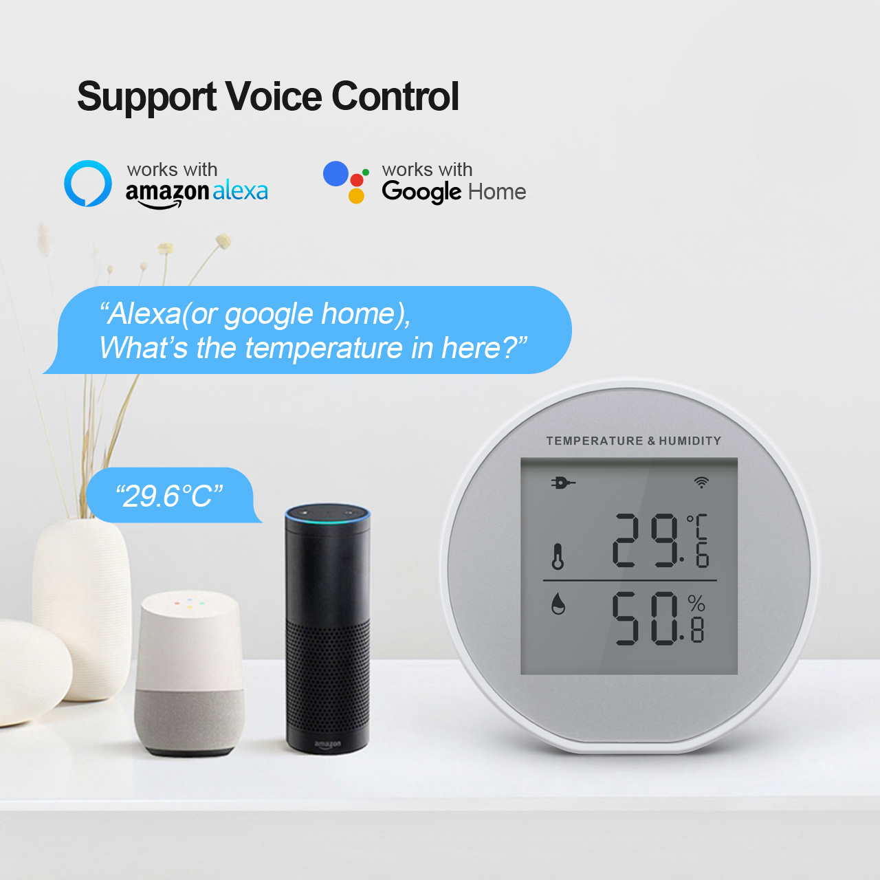 Smart Home Control Wifi Temperatura Humedad Sensor Tuya Smart Home