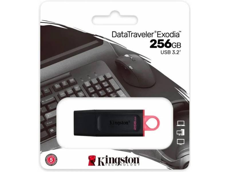 PENDRIVE KINGSTON 256GB EXODIA DATA TRAVELER 3.2