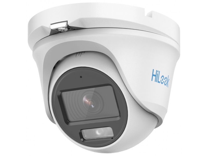 CAMARA HILOOK 2MP TURRET EXTERIOR - COLORVU - METAL - C/AUDIO - THC-T129-MS