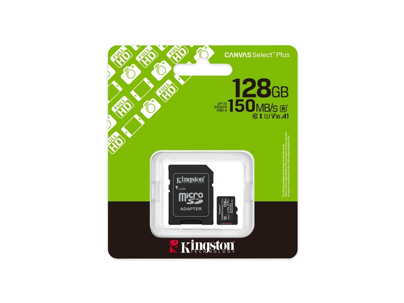 MEMORIA MICRO SD 128GB KINGSTON CANVAS SELECT PLUS - SDCS3/128GB