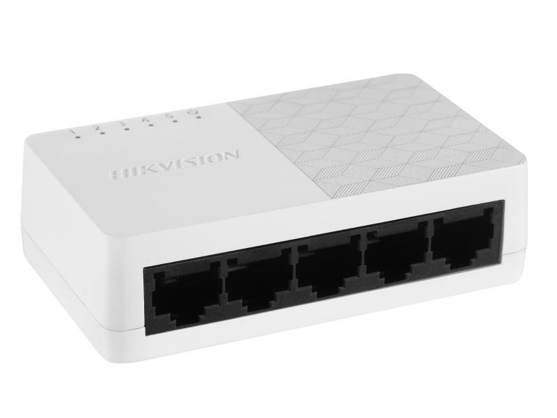 SWITCH ETHERNET 5 PORTS HIKVISION 10/100MB DS-3E0105D-O