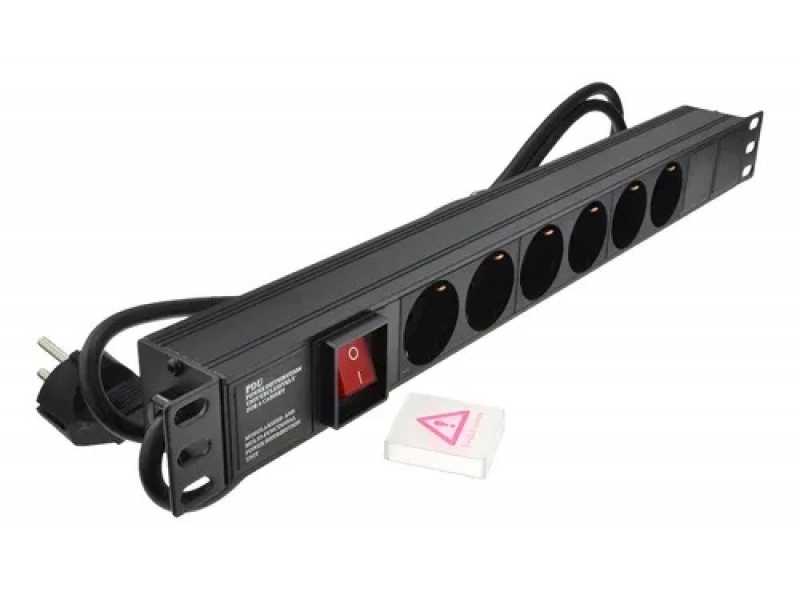 ZAPATILLA P/RACKS / PDU 6 TOMAS SCHUKO C/LLAVE