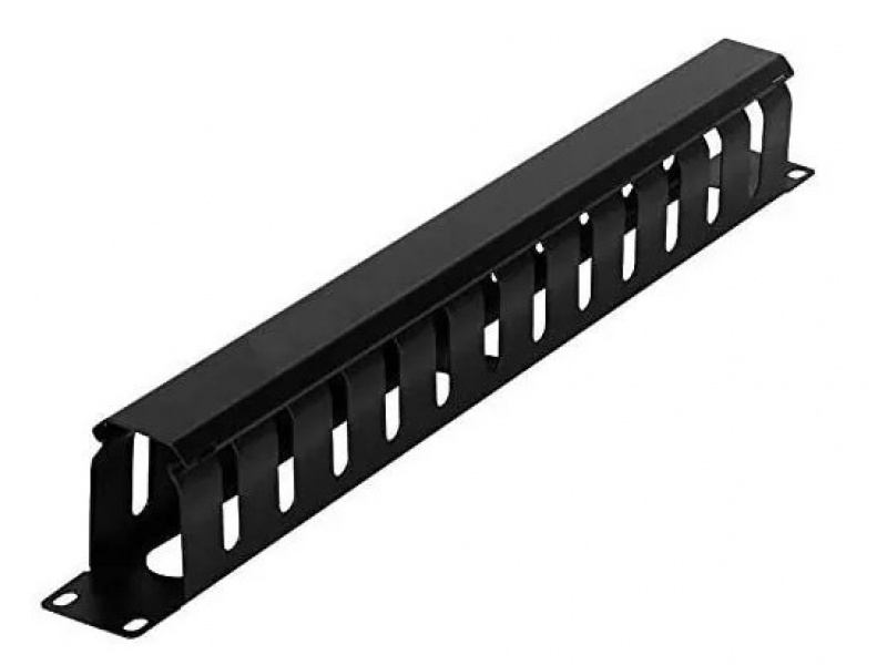 ORGANIZADOR CABLES P/RACKS 1U 19" - 12 RANURAS - METALICO