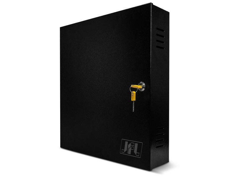 GABINETE DE CHAPA CON LLAVE JFL PARA DVR / NVR - NEGRO