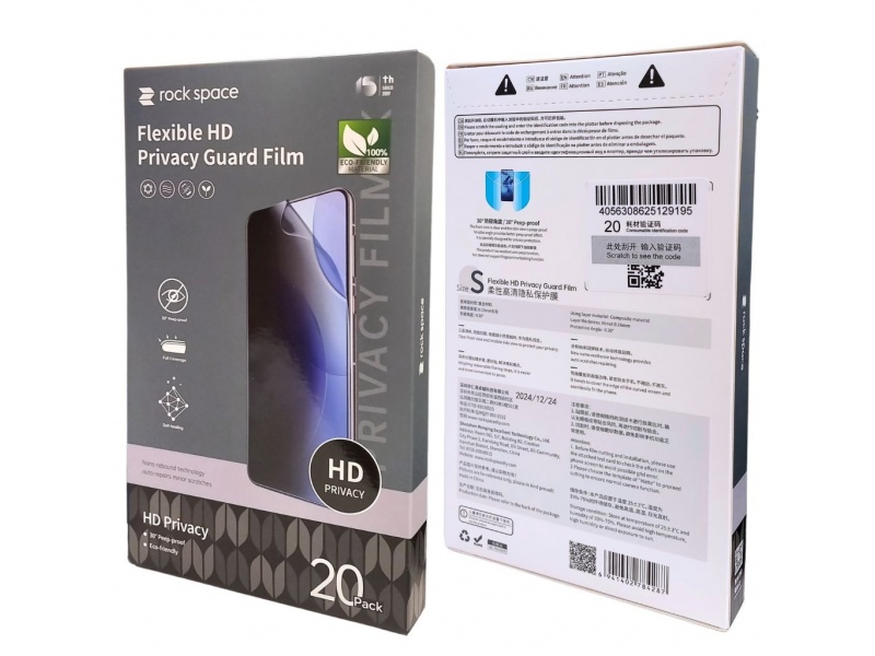 (S) Pack 20 L�minas Hydrogel Privacidad   Tama�o S  180GFY-01Y  Rock Space 6941402784287